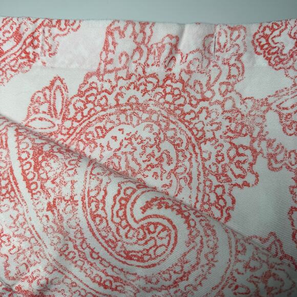 Tommy Hilfiger Shower Curtain Coral Canyon Paisley Print 72” x 72” Cotton Blend - Picture 5 of 11